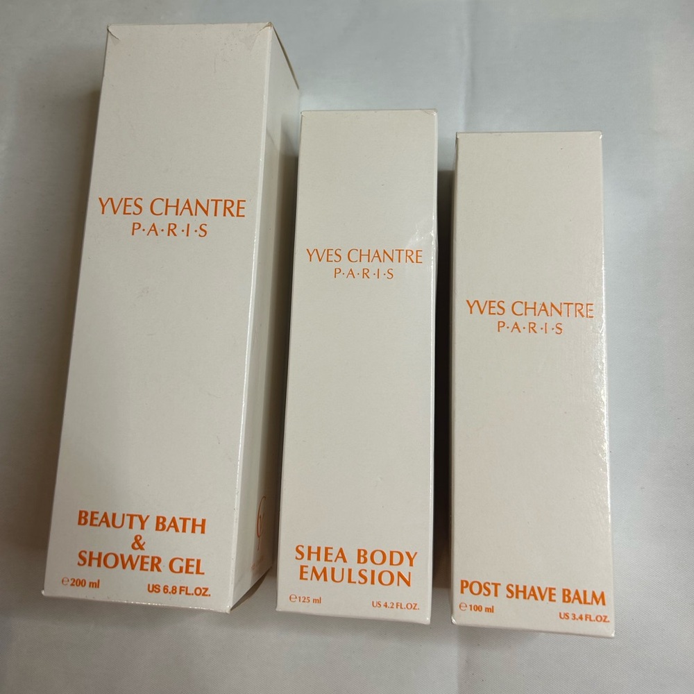 Yves Chantre Paris Shea Body Emulsion Post Shave Balm Beauty Bath & Shower Gel